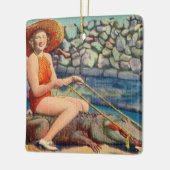 Schoonheid en de Alligator Beast Keramisch Ornament (Links)