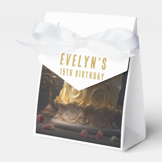 Schoonheid en de Beest Cake - Verjaardag Bedankdoosjes (Voorkant Zijde)