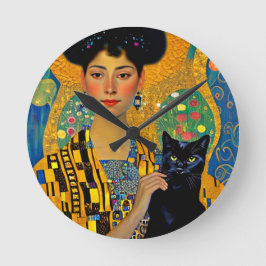 Schoonheid en de Zwarte Kat Ronde Klok