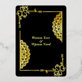 Schoonheid en het Beest Bruiloft Save The Date Folie Uitnodiging (Achterkant)