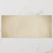 Schoonheid en het Beest Sprookjeskasteel Menu (Achterkant)