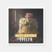 Schoonheid en het Beest Verjaardagstaart - Servet (Voorkant)