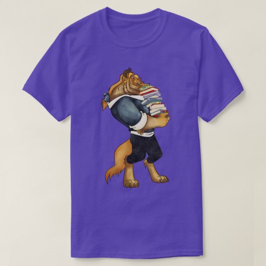 Schoonheid en het beestboekenbeest t-shirt (Design voorkant)