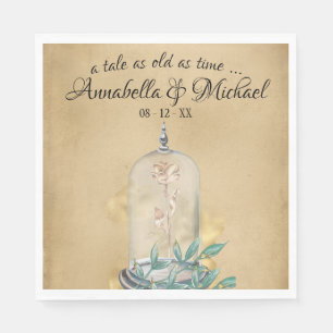 Schoonheid en het Roos van het sprookje Beast Servet