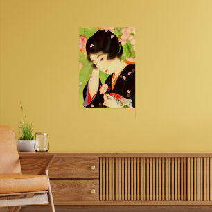 Schoonheid en kersenbloesems Chigusa Kitani Poster