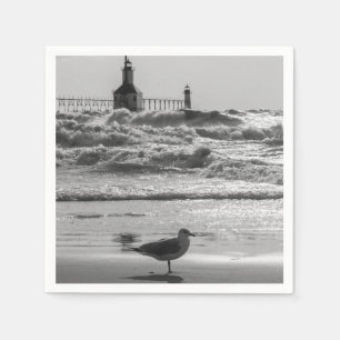 Schoonheid en kracht grayscale servetten