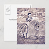 Schoonheid en Leeuw Briefkaart (Voorkant / Achterkant)