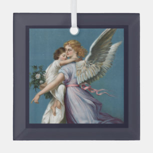 Schoonheid Engel Bewakers Schilderij Glas Ornament