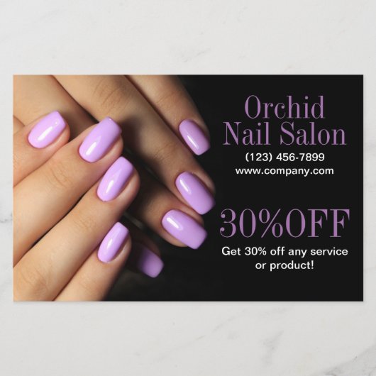 Schoonheid Esthetisch Manicure Nail Salon prijslij Flyer (Voorkant)