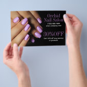 Schoonheid Esthetisch Manicure Nail Salon prijslij Flyer (Hand)