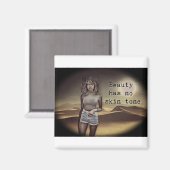 schoonheid heeft geen huidskleur magneet (Voorkant / Achterkant)