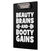 Schoonheid, Hersenen, Booty Gains - Women's Novelt Klembord (Links)