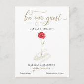 Schoonheid & het Beest Quinceañera Save the Date Aankondigingskaart (Voorkant)