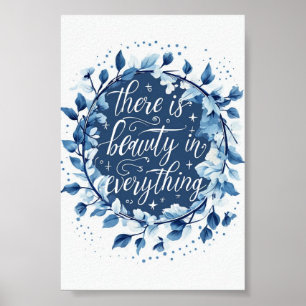 Schoonheid in alles citaat typografie muurkunst poster
