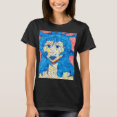 Schoonheid in blauw t-shirt (Voorkant)