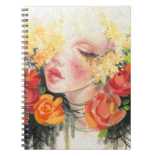 Schoonheid in bloesems: olieverfschilderij Elegant Notitieboek