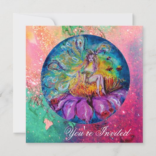 SCHOONHEID IN DE NACHT roze groen blauw geel glitt Kaart (Voorkant)