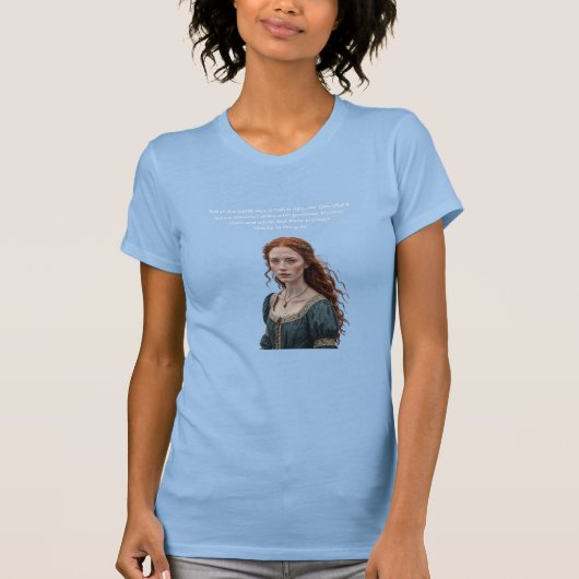 Schoonheid in het grijs t-shirt (Voorkant)