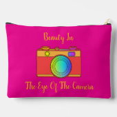 Schoonheid in het oog van de roze camera etui (Achterkant)