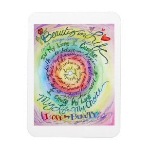 Schoonheid in leven Rainbow Cancer Poem Art Magnet Magneet