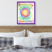 Schoonheid in levensregenbooggedicht schilderschil canvas afdruk (Insitu (Slaapkamer))