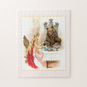 Schoonheid in Roze en het Beest Legpuzzel