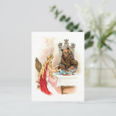 Schoonheid in roze en in het beest briefkaart (Staand voorkant)