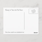 Schoonheid in roze en in het beest briefkaart (Achterkant)