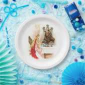 Schoonheid in roze en in het beest papieren bordje (Feest)