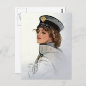  schoonheid in uniform briefkaart (Voorkant / Achterkant)