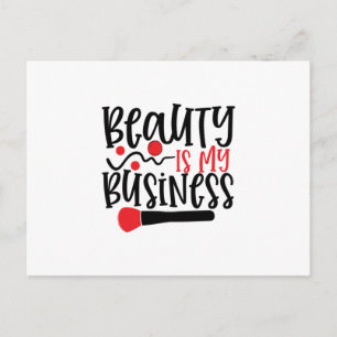 Schoonheid is mijn bedrijf- Coole make-up Briefkaart