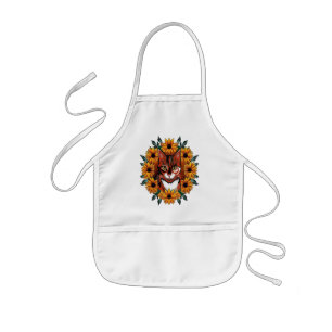 Schoonheid Kat Met Black-eyed Susan Maryland Staat Kinder Schort