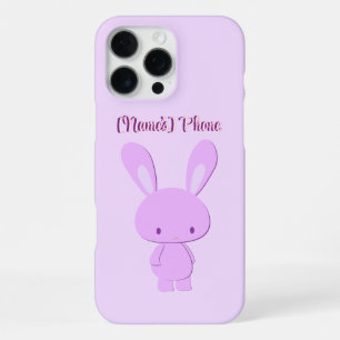 Schoonheid Kawaii Pastel Paarse Staande Konijn Cus iPhone 16 Pro Max Hoesje