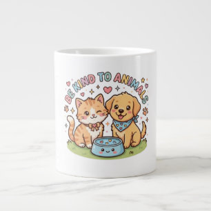 Schoonheid Kawaii Wees Aardig Voor Dieren Schoonhe Extra Grote Beker