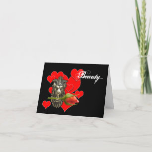 schoonheid laat me je beest zijn... valentijn feestdagen kaart