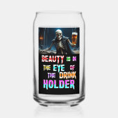 Schoonheid ligt in het oog van de Drink Blikvorm Glas (Voorkant)