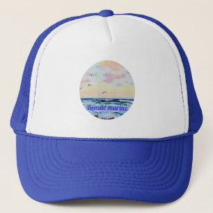 Schoonheid marine-aquarel trucker pet