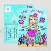 Schoonheid Meermin Verjaardagsuitnodigingen Briefkaart (Voorkant / Achterkant)