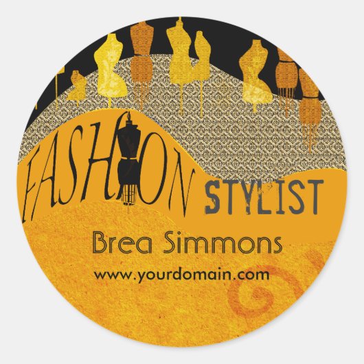 Schoonheid Mode Allurement Consultant Stylist Ronde Sticker (Voorkant)