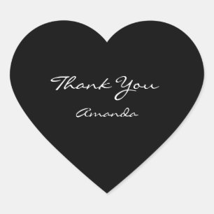 Schoonheid Naam Bruids Hart Dank Zwart Wit Sticker