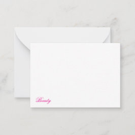 Schoonheid Notitiekaartje