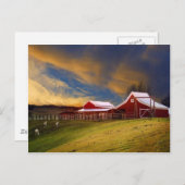 Schoonheid op het Briefkaart van het Boerderij (Voorkant / Achterkant)