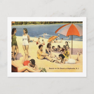 Schoonheid op het strand, Highlands, Vintage van N Briefkaart