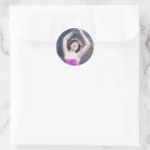  schoonheid overheerst hoofddansen ronde sticker (Tas)