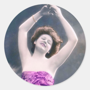 schoonheid overheerst hoofddansen ronde sticker