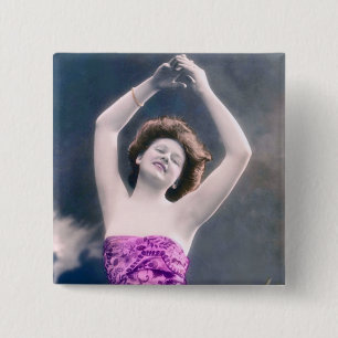 schoonheid overheerst hoofddansen vierkante button 5,1 cm