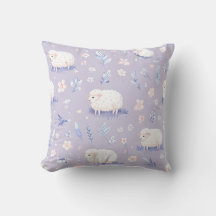 Schoonheid Pastel Schaap en Bloempatroon Worp Kuss