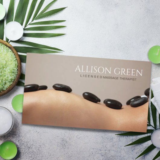 Schoonheid SPA Acupressure Hot Stone Massage Salon Visitekaartje