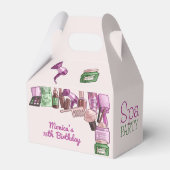 Schoonheid spa verjaardagsfeestje bedankdoosjes (Achterkant)