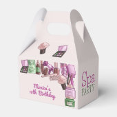 Schoonheid spa verjaardagsfeestje bedankdoosjes (Voorkant Zijde)